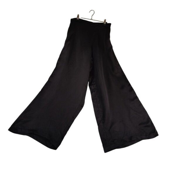 Athleta Women's Black Calm Cool Wide Leg Pants Size L - Picture 2 of 7